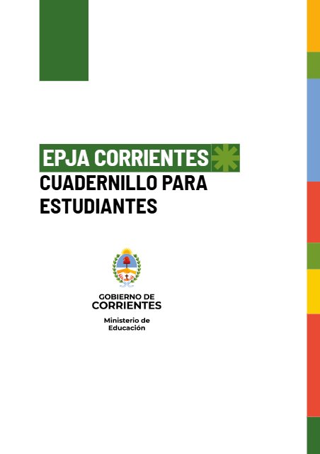 Portada del Cuadernillo para Estudiantes ante la Emergencia Hídrica